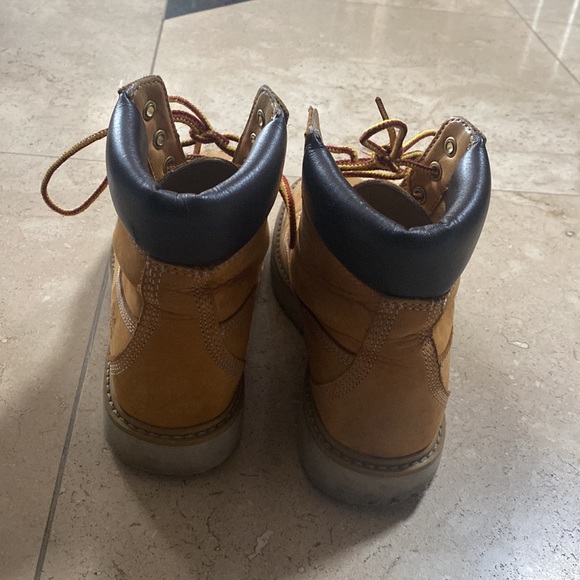 Timberland Yellow Nubuck Leather Ankle Boots Sinter Heavy Duty Lightweight - Picture 4 of 8